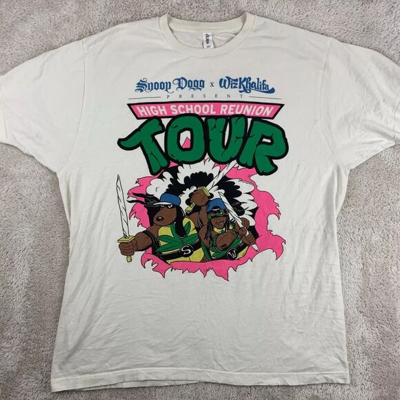 Snoop Dogg Wiz Khalifa High School Reunion Tour Shirt XL Concert Hip Hop Rap - Picture 1 of 7